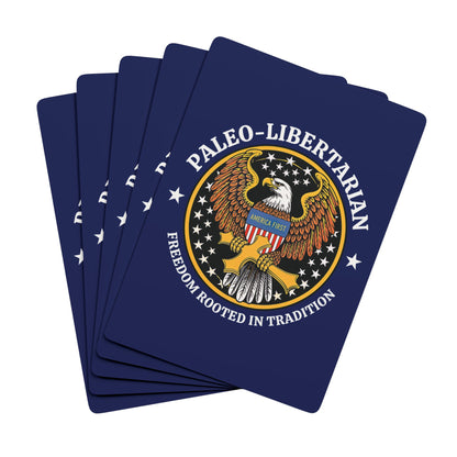 "Paleo-Libertarian" #01, Political Playing Cards (Norway Blue)
