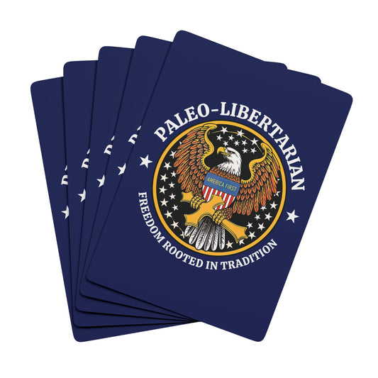 "Paleo-Libertarian" #01, Political Playing Cards (Norway Blue)