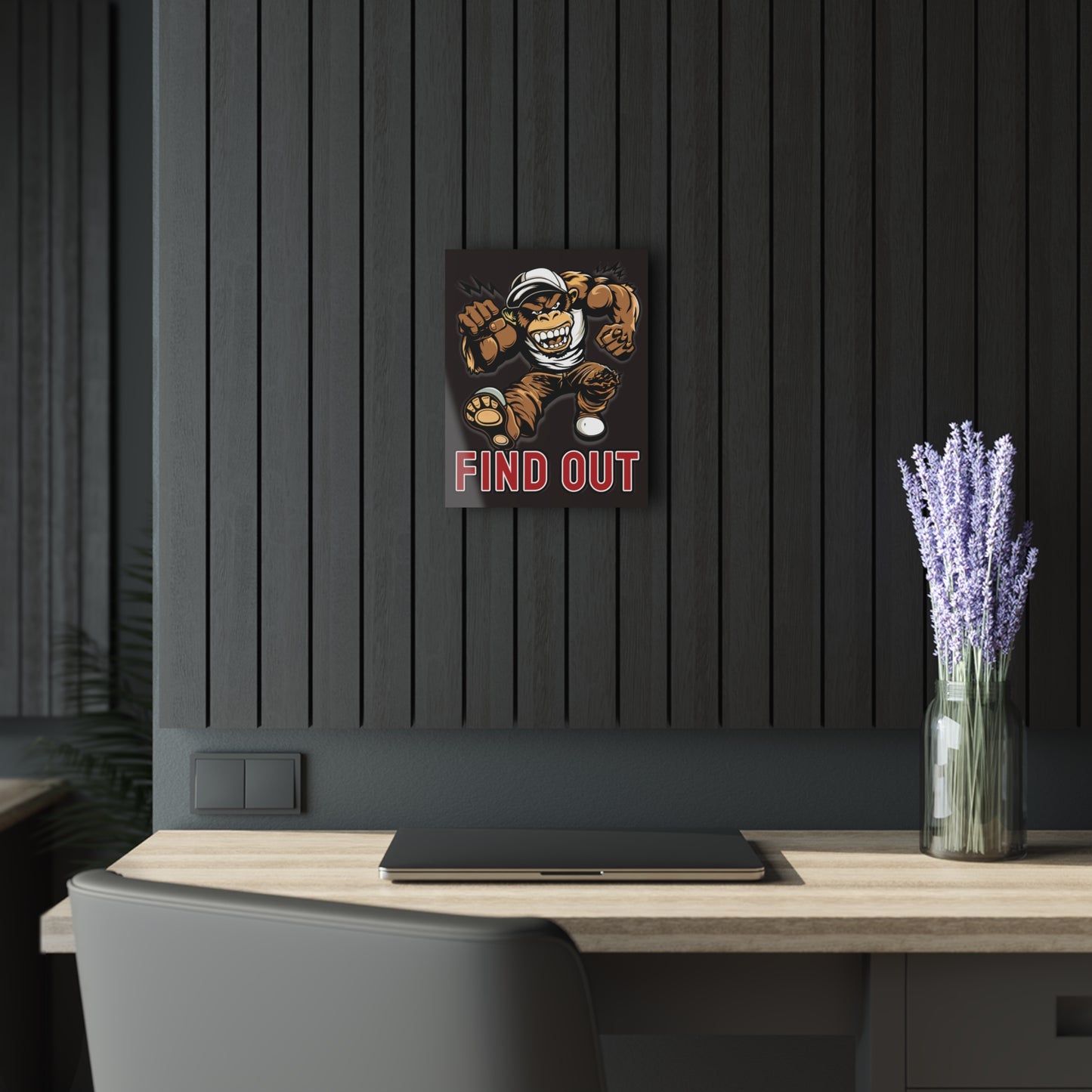 "Find Out", Acrylic Wall Prints (French Cleat Hanging) (Licorice Black)