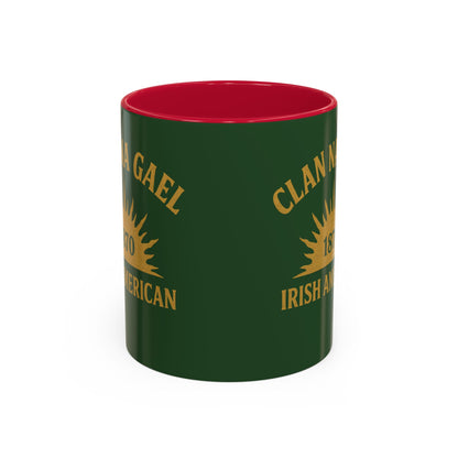 "Clan na Gael - Irish American", Colorful Mugs (11oz, 15oz) (Brithemain Green)