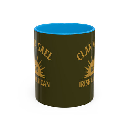 "Clan na Gael - Irish American", Colorful Mugs (11oz, 15oz) (Fianna Green)