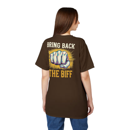 "Bring Back The Biff", Unisex T-shirt (Dark Chocolate Brown)