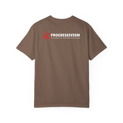 "Progressivism - Enemy of Western Civilization", Unisex T-shirt (Dark Colors)