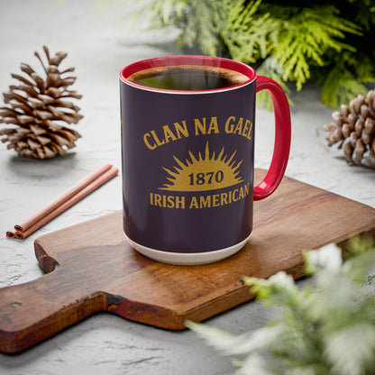 "Clan na Gael - Irish American", Colorful Mugs (11oz, 15oz) (Purple Verbena)