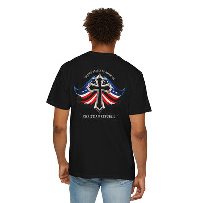"USA Christian Republic" #05, Unisex T-shirt (Black)