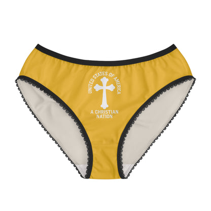 "USA - A Christian Nation" #04, Women's Briefs (Colombian Mikado)