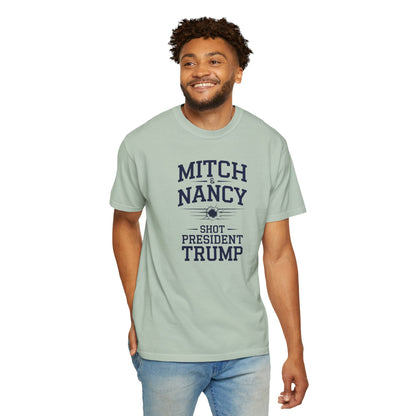 "Mitch & Nancy Shot President Trump", Unisex T-shirt