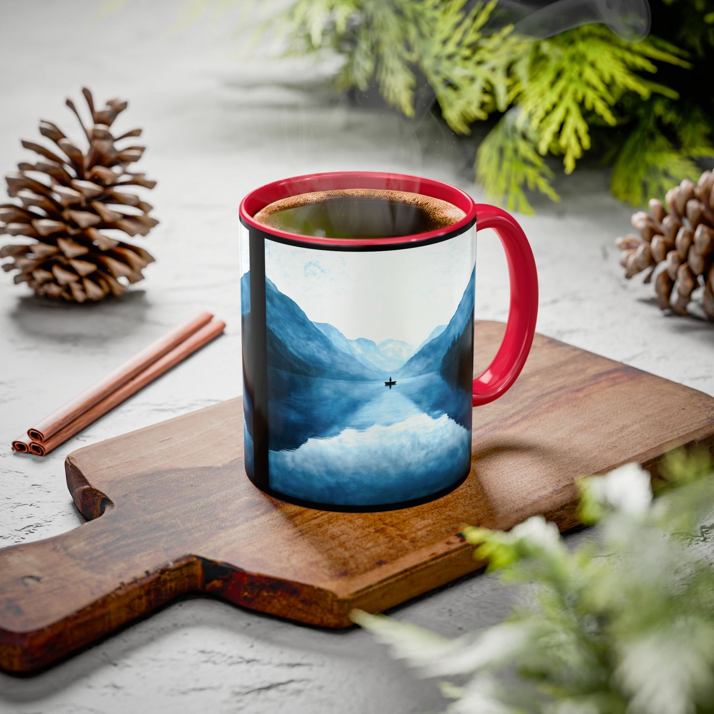 "Connected in Silence - Psalm 46:10", Colorful Mugs (11oz, 15oz)