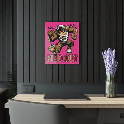 "Find Out", Acrylic Wall Prints (French Cleat Hanging) (Fluorescent Hot Pink)