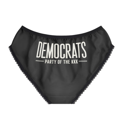 "Democrats - Party of the KKK", Women's Briefs (Raven Black)