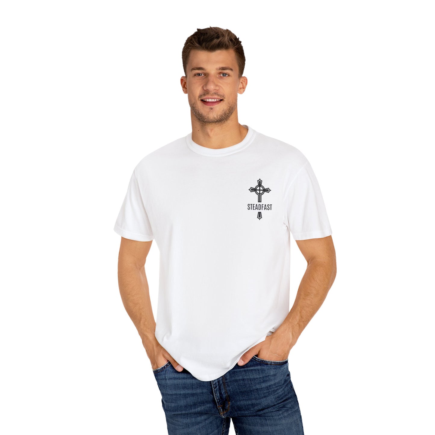 "Steadfast Cross in Black", Unisex T-shirt