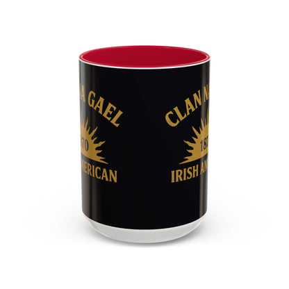 "Clan na Gael - Irish American", Colorful Mugs (11oz, 15oz) (Raven Black)