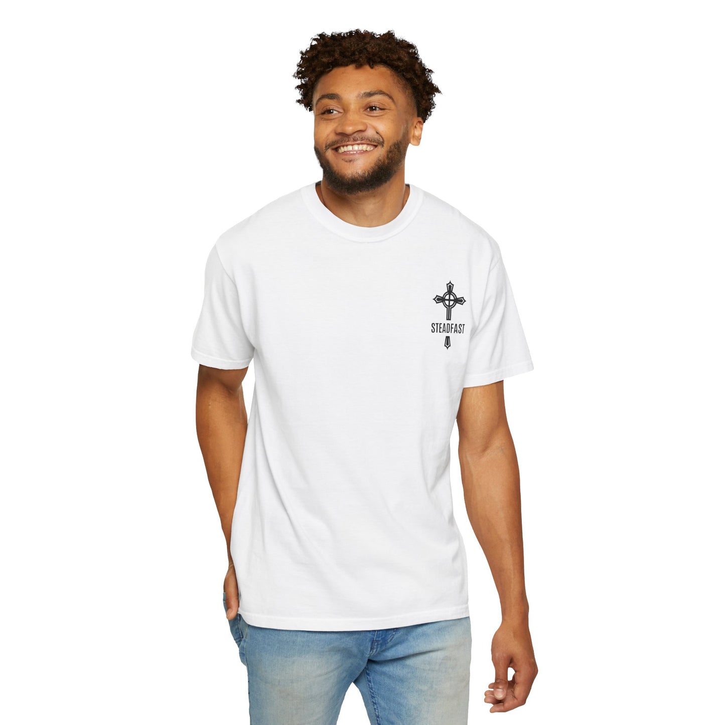 "Steadfast Cross in Black", Unisex T-shirt