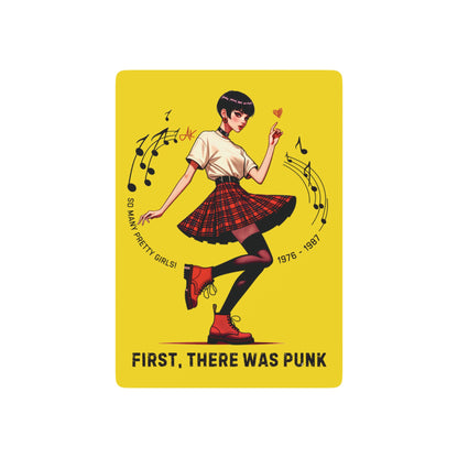 "First, there was Punk" Retro Playing Cards (Bumblebee Yellow)