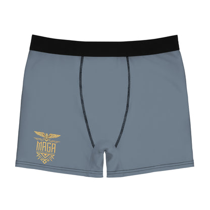 "MAGA Restoring the Republic" #02, Men's Boxer Briefs (Atlantic Grey)