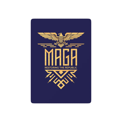 "MAGA Restoring the Republic" #02, Political Playing Cards (Obsidian Blue)