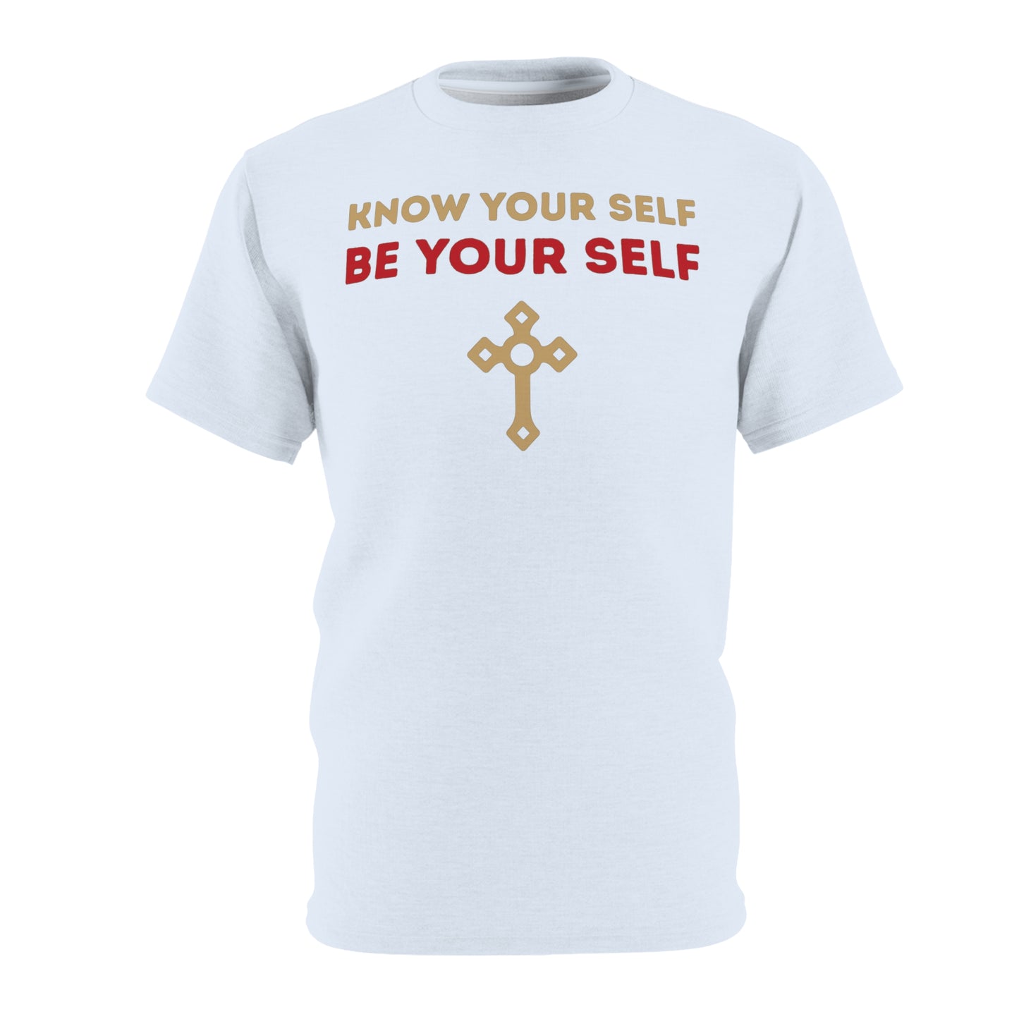 "Know Your Self", Unisex T-shirt (Pilgrim Blue)