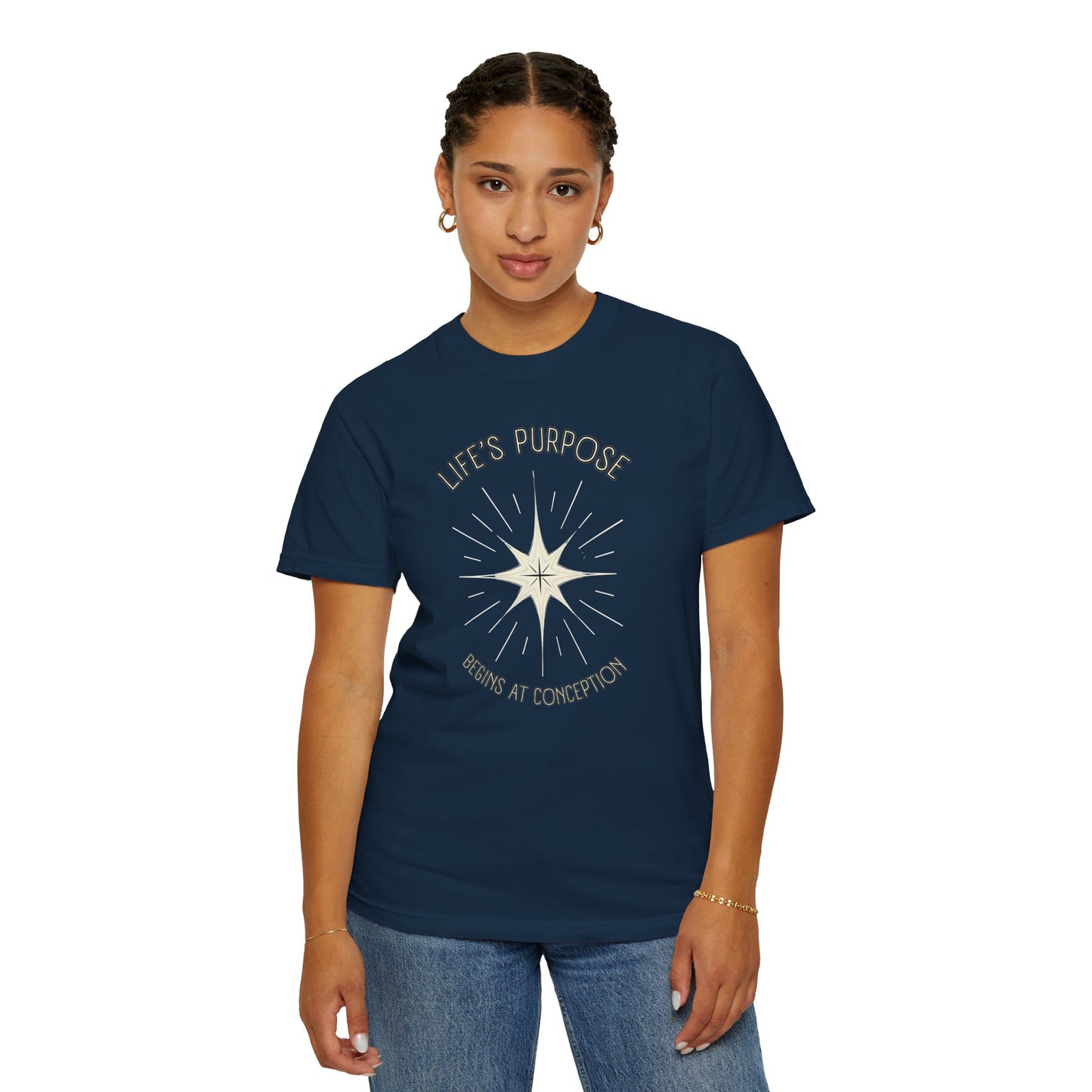 "Life's Purpose Begins at Conception", Unisex T-shirt