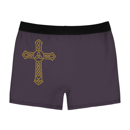 "Clan na Gael - Irish American", Men's Boxer Briefs (Purple Verbena)