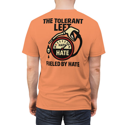 "The Tolerant Left", Unisex T-shirt (Atomic Tangerine)