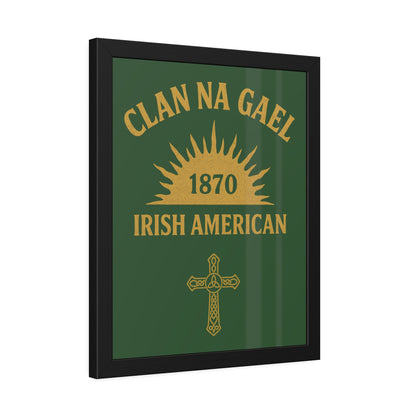 "Clan na Gael - Irish American", Framed Paper Poster (Brithemain Green)