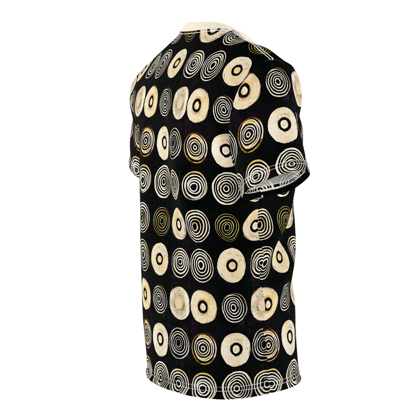 "Punk Polka", Wearable Pattern Art Unisex Tee (Iced Almond)
