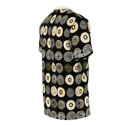 "Punk Polka", Wearable Pattern Art Unisex Tee (Iced Almond)