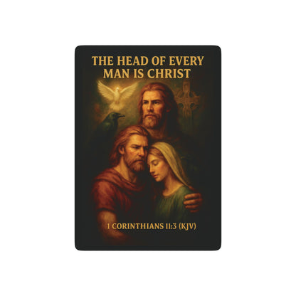 "1 Corinthians 11:3 (KJV)", Retro Playing Cards (Void Black)