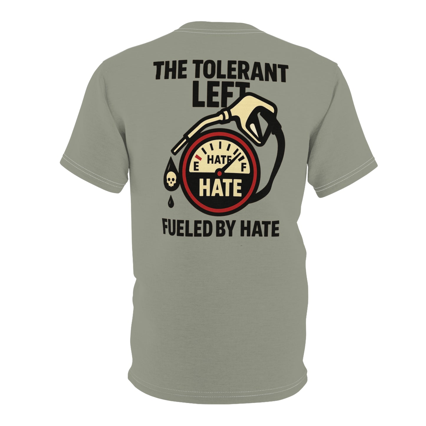 "The Tolerant Left", Unisex T-shirt (Deep Seagrass Grey)