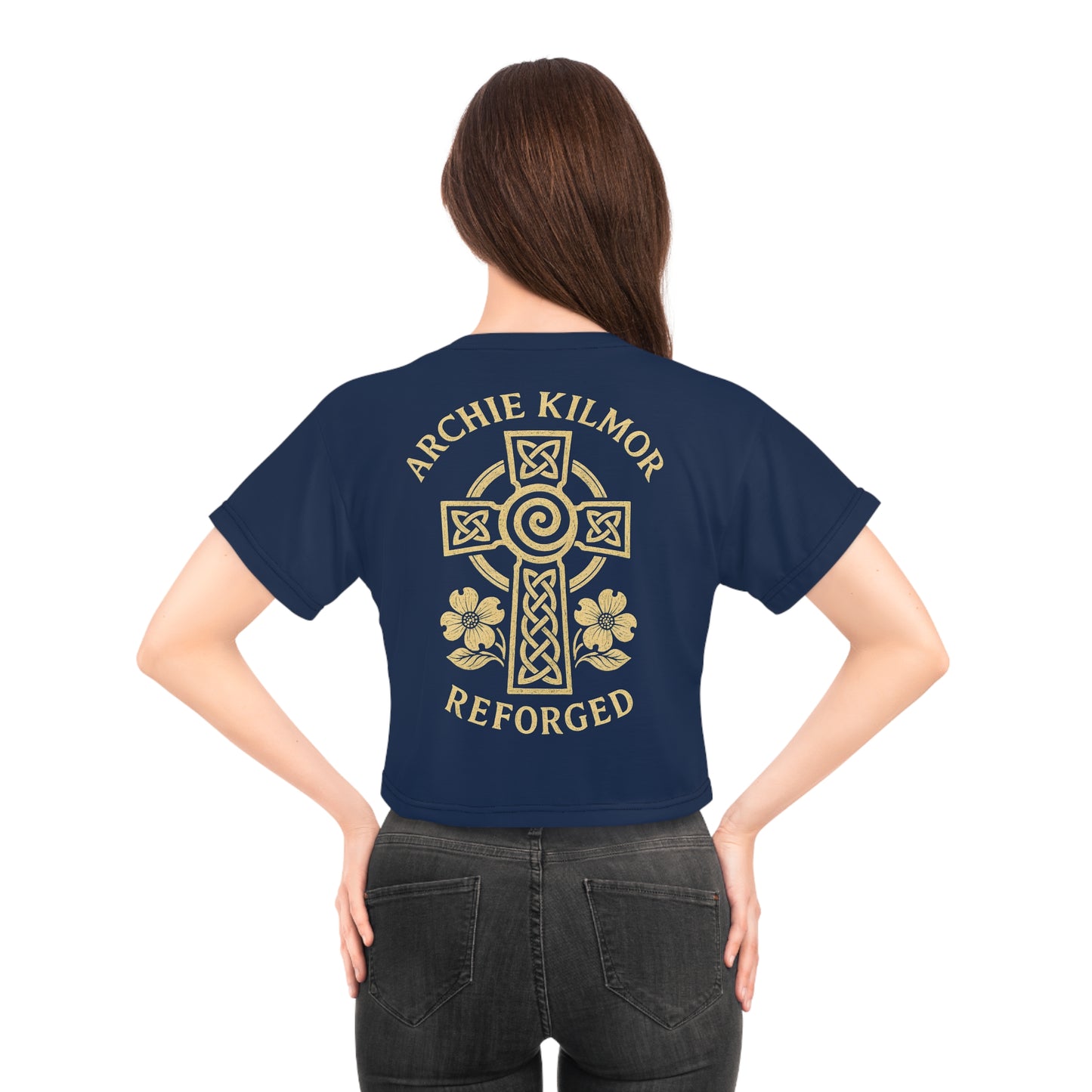 "Archie Kilmor Cross - Reforged" #01, Crop Tee (Cambridge Blue)