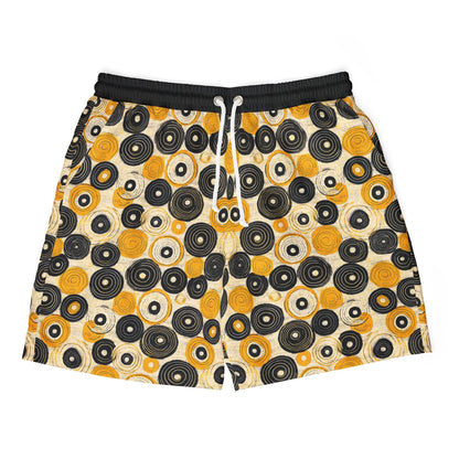 "Old 45's", Swim Shorts (70's Black Waistband)