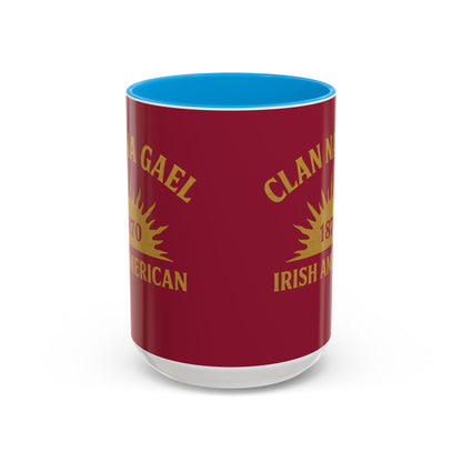 "Clan na Gael - Irish American", Colorful Mugs (11oz, 15oz) (Fénechas Red)