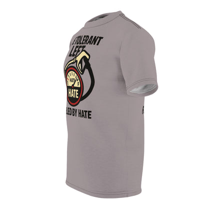 "The Tolerant Left", Unisex T-shirt (Walkway Pink Grey)