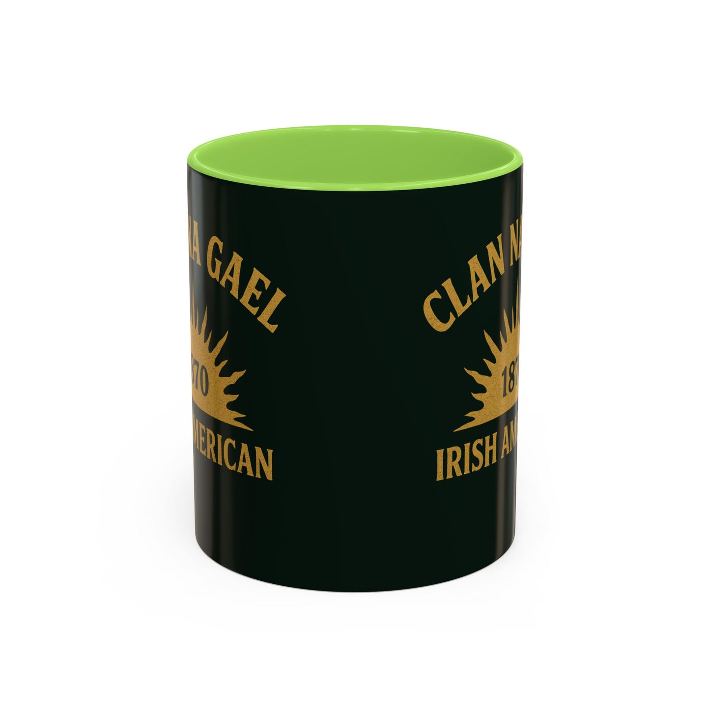 "Clan na Gael - Irish American", Colorful Mugs (11oz, 15oz) (Túath Green)