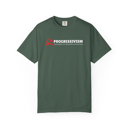 "Progressivism - Enemy of Western Civilization", Unisex T-shirt (Dark Colors)