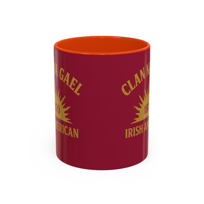 "Clan na Gael - Irish American", Colorful Mugs (11oz, 15oz) (Fénechas Red)