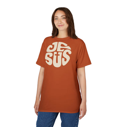 "Retro Jesus", Unisex T-shirt (Alloy Orange)