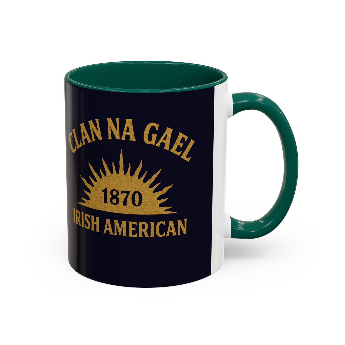 "Clan na Gael - Irish American", Colorful Mugs (11oz, 15oz) (Black Rock Blue)