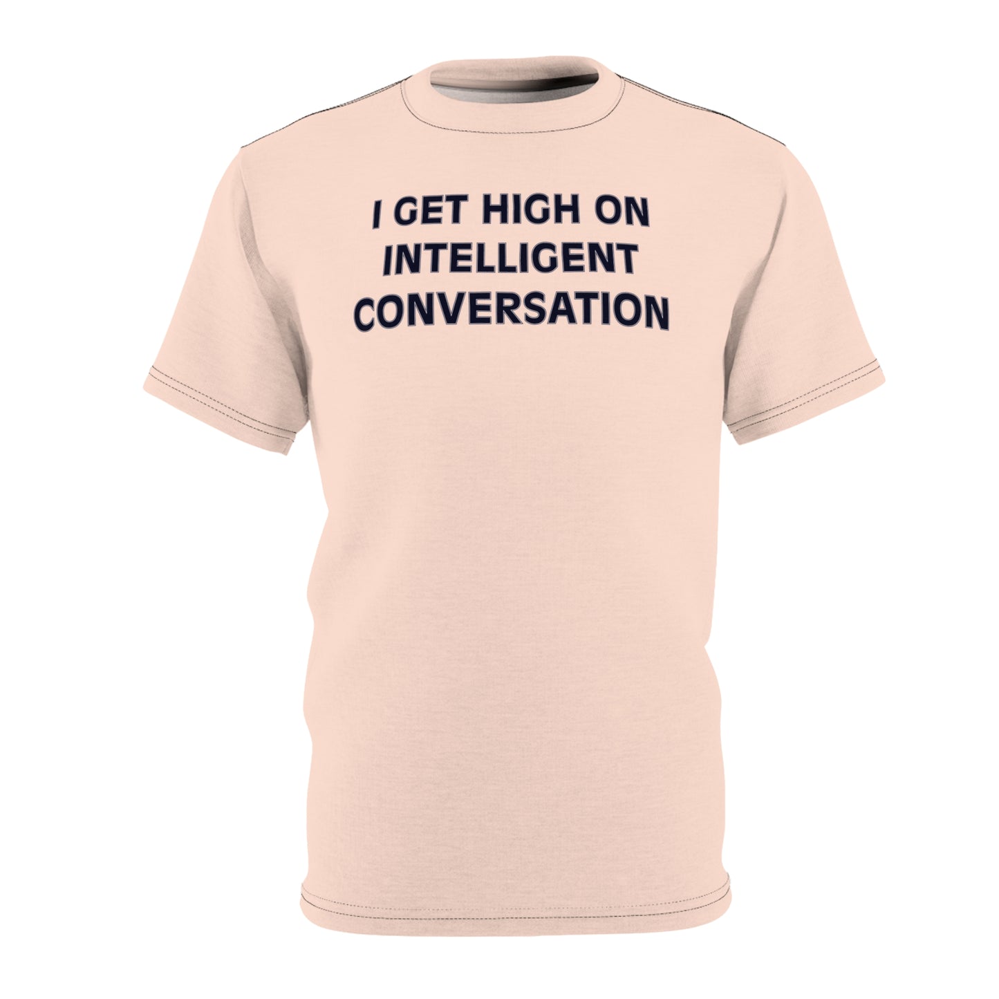 "Intelligent Conversation", Unisex T-shirt (Pink Grapefruit)
