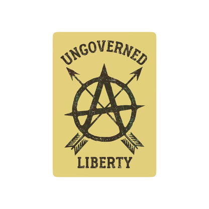 "Ungoverned Liberty", Political Playing Cards (Flax Yellow)