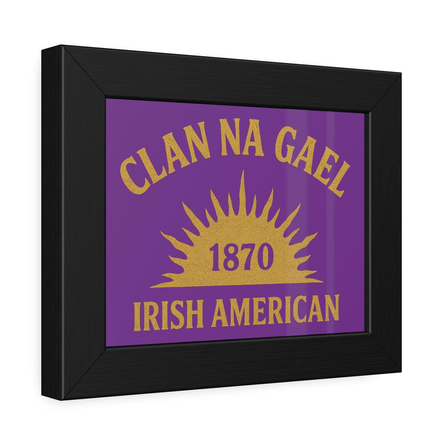 "Clan na Gael - Irish American", Framed Paper Poster (Vesper Violet)