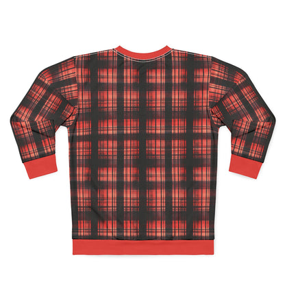 "Kin of Flame", Unisex Sweatshirt (Faded Red Cuffs and Collar)