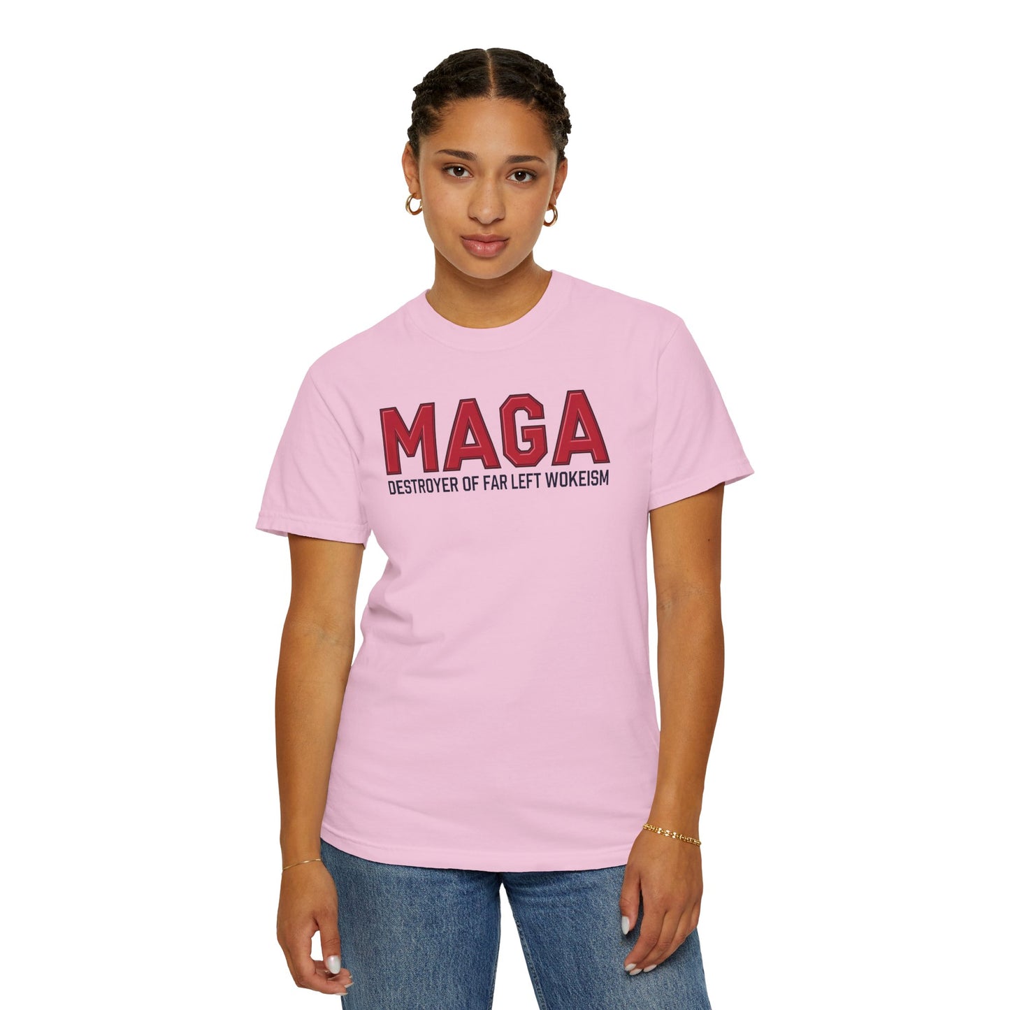 "MAGA - Destroyer of Far Left Wokeism", Unisex T-shirt