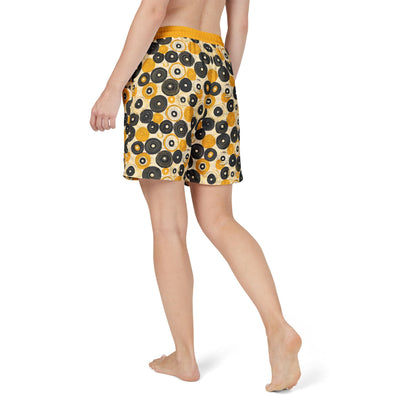 "Old 45's", Swim Shorts (Cyber Yellow Waistband)