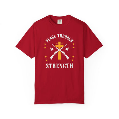 "Peace Through Strength" #01, Unisex T-shirt