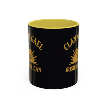 "Clan na Gael - Irish American", Colorful Mugs (11oz, 15oz) (Raven Black)