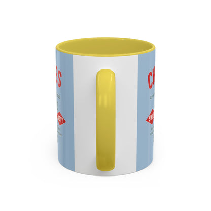 "Delicious Cherries", Colorful Mugs (11oz, 15oz) (Retro Sky)
