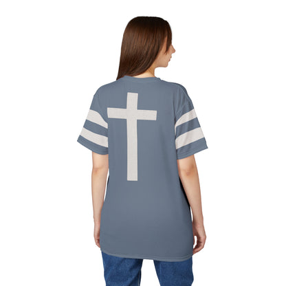 "Faith Overcomes Fear", Unisex Tee (Atlantic Grey)