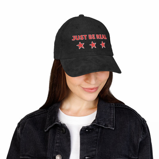 "Just Be Real", Vintage Corduroy Cap (Embroidery)