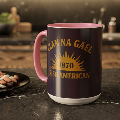 "Clan na Gael - Irish American", Colorful Mugs (11oz, 15oz) (Purple Verbena)